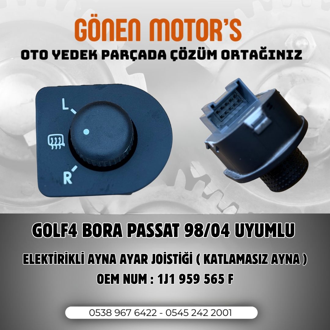 257 - 1J1 959 565F – Katlamasız Ayna Uyumlu Elektrikli Ayna Ayar Joistiği